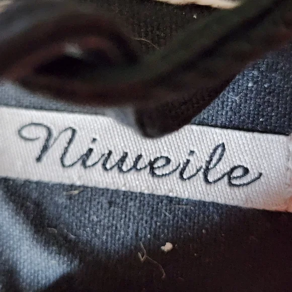 Niweile wedge espadrile sandal color black with floral embroidered size 38 - Picture 7 of 7